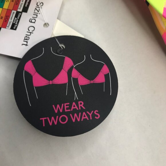 No Bo Junior's Wide Strap Off Shoulder Swim Top Multicolor Tropical Sm 3-5 New - Picture 5 of 14